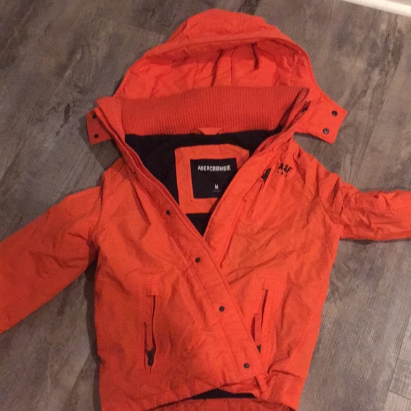 abercrombie and fitch orange jacket